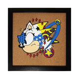 Sonic The Hedgehog 10 X 10 Inch Cork Board Wall Art