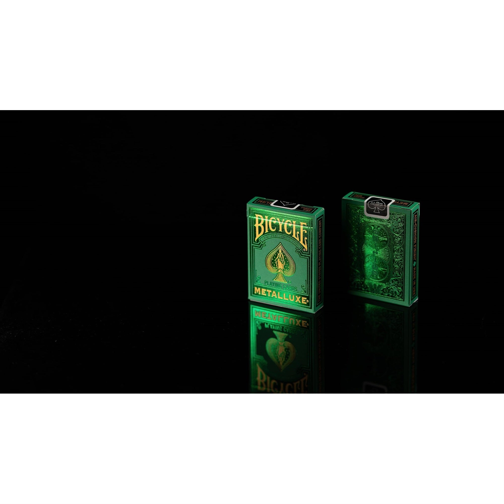 Bicycle Metalluxe Green Playing Cards - Premium Metal Foil Finish - Poker Size