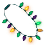 Carnival Jumbo Led Bulbs Mardi Gras Holiday Crewe Necklace For Fat Tuesday-like New