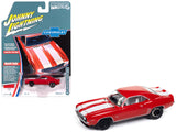 1969 Chevrolet Camaro Z28 Red with White Stripes and Interior Muscle Cars USA Series 1/64 Diecast Model Car by Johnny Lightnin