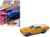 1971 Dodge Challenger R/T Butterscotch with White Top and Interior Classic Gold Collection 1/64 Diecast Model Car by Johnny Li