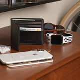 Large Billfold Wallet with RFID protection - Black