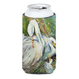 White Egret In The Rain Tall Boy Beverage Insulator Hugger Jmk1139Tbc