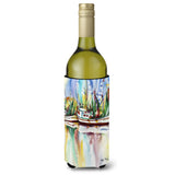 Ocean Springs Shrimp Boats Wine Bottle Beverage Insulator Hugger Jmk1156Literk