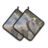 Caroline'S Treasures Pelican Bay Pair Of Pot Holders Jmk1218Pthd, 7.5Hx7.5W, Multicolor