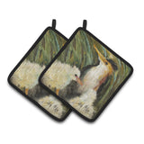 Caroline'S Treasures Happy Family Pair Of Pot Holders Jmk1225Pthd, 7.5Hx7.5W, Multicolor