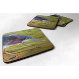 Caroline'S Treasures Jmk1226Fc Green Heron Foam Coaster (Set Of 4), 3.5 H X 3.5 W, Multicolor