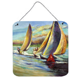 Caroline'S Treasures Knost Regatta Sailboats Wall Or Door Hanging Prints, 6 X 6