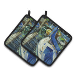 Caroline'S Treasures Sailboats Pair Of Pot Holders Jmk1245Pthd, 7.5Hx7.5W, Multicolor