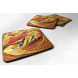 Caroline'S Treasures Jmk1250Fc Crab Spice Foam Coaster (Set Of 4), 3.5 H X 3.5 W, Multicolor