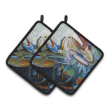 Caroline'S Treasures Belly Crab Pair Of Pot Holders Jmk1253Pthd, 7.5Hx7.5W, Multicolor