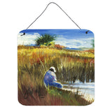 Caroline'S Treasures Fishing On The Bank Wall Or Door Hanging Prints, 6 X 6