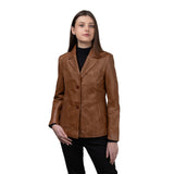 Jill Women's Lambskin Leather Blazer