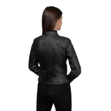 Claire Women's Lambskin Asymmetrical Jacket