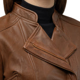 Claire Women's Lambskin Asymmetrical Jacket