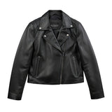 Serena Women's Black Asymmetrical Leather Jacket