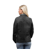 Yolanda Women's Center-Zip Leather Jacket