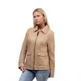Yolanda Women's Center-Zip Leather Jacket