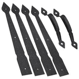 National Hardware N109017 Black Spear Gate Hinge & Pull Kit