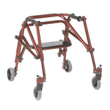Nimbo 2G Lightweight Posterior Walker with Seat, Small, Castle Red