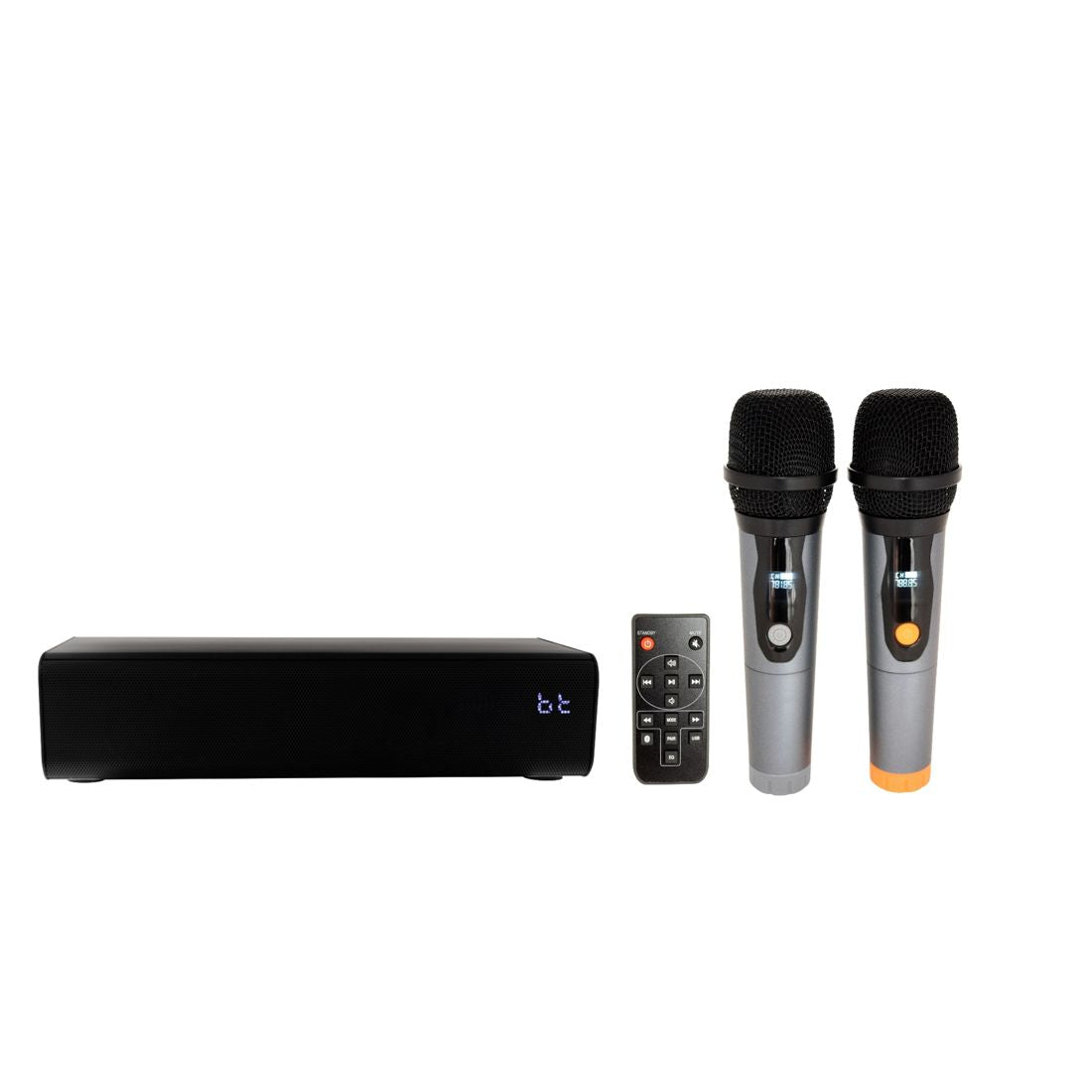 50W All-In-One Bluetooth Karaoke System With Two Uhf Wireless Microphones