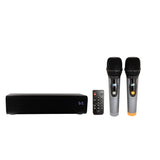 50W All-In-One Bluetooth Karaoke System With Two Uhf Wireless Microphones