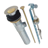 Kingston Brass KB1009 Brass PopUp Drain with Overflow Hole, 22 Gauge, Brushed Nickel/Polished Brass