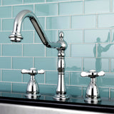 Kingston Brass Kb1791Bexls Widespread Kitchen Faucet, Polished Chrome