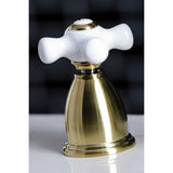 Kingston Brass Kb1797Pxbs 8-Inch Widespread Kitchen Faucet With Brass Sprayer, Brushed Brass