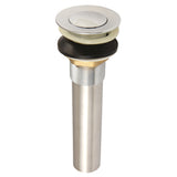 Kingston Brass Kb6001 Complement Push-Up Drain With Overflow, Polished Chrome