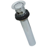Kingston Brass KB8101 Push PopUp Drain with Overflow, 22 Gauge, Polished Chrome