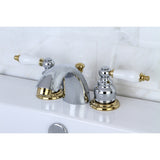 Kingston Brass Kb944B Mini-Widespread Bathroom Faucet, Polished Chrome/Polished Brass