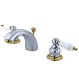 Kingston Brass Kb944B Mini-Widespread Bathroom Faucet, Polished Chrome/Polished Brass