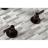 Kingston Brass Kbx8145Ndl Nuvofusion Two-Handle Tub And Shower Faucet, Oil Rubbed Bronze