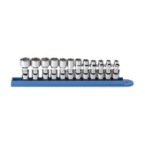 12Pc 1/4''Dr 6 Pt Flex Mm Sck S