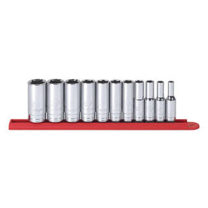 11Pc 3/8''Dr 6Pt Dp Sae Sck Set