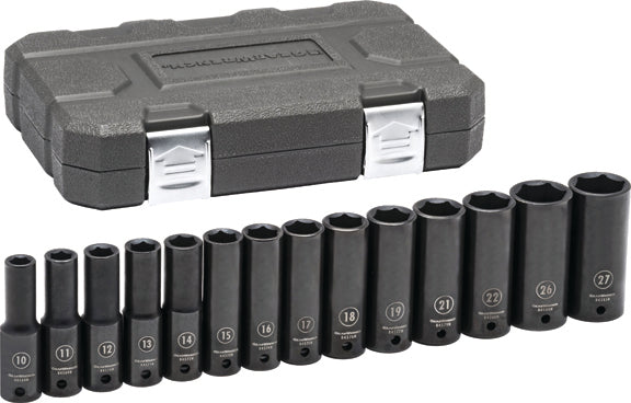 14Pc 1/2'' 6Pt Met. Dp Sckt Set