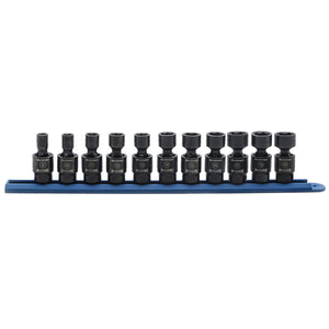 11 Pc. 3/8'' Drive 6 Point Standard X-Core Pinless Universal Impact Metric Socket Set