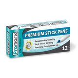 Promarx TC Ball Stick Pens, 1.0mm Medium Point, Blue, Dozen