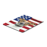 Caroline'S Treasures Usa American Flag With Jack Russell Terrier Mouse Pad/Hot Pad/Trivet (Kj1155Mp)