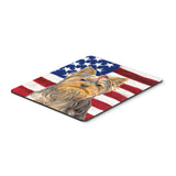 Caroline'S Treasures Usa American Flag With Yorkie/Yorkshire Terrier Mouse Pad/Hot Pad/Trivet (Kj1156Mp)