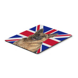 Caroline'S Treasures German Shepherd With English Union Jack British Flag Mouse Pad, Hot Pad/Trivet (Kj1166Mp)