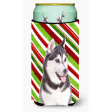 Candy Cane Holiday Christmas Alaskan Malamute Tall Boy Beverage Insulator Hugger Kj1168Tbc