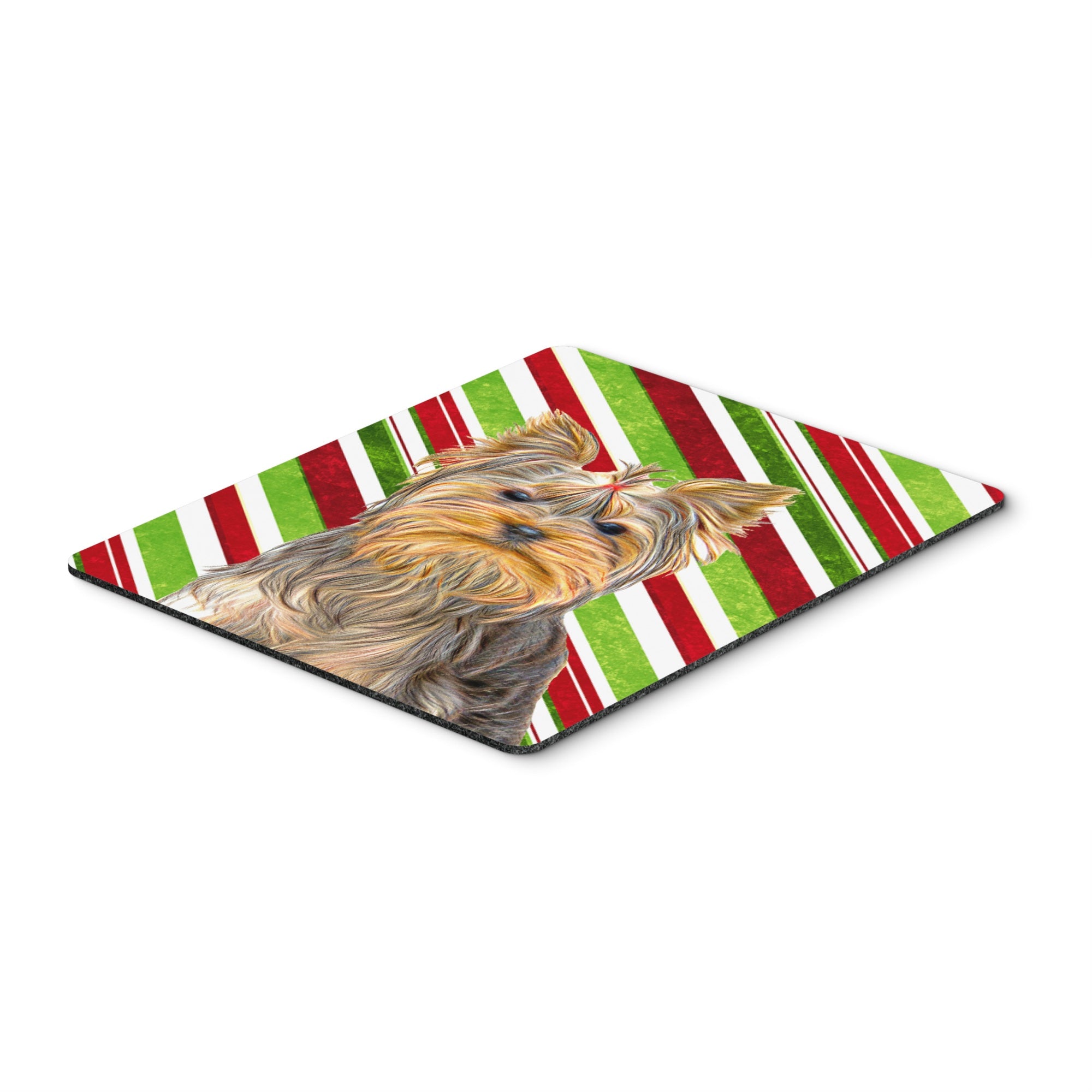 Caroline'S Treasures Candy Cane Holiday Christmas Yorkie/Yorkshire Terrier Mouse Pad/Trivet (Kj1170Mp)