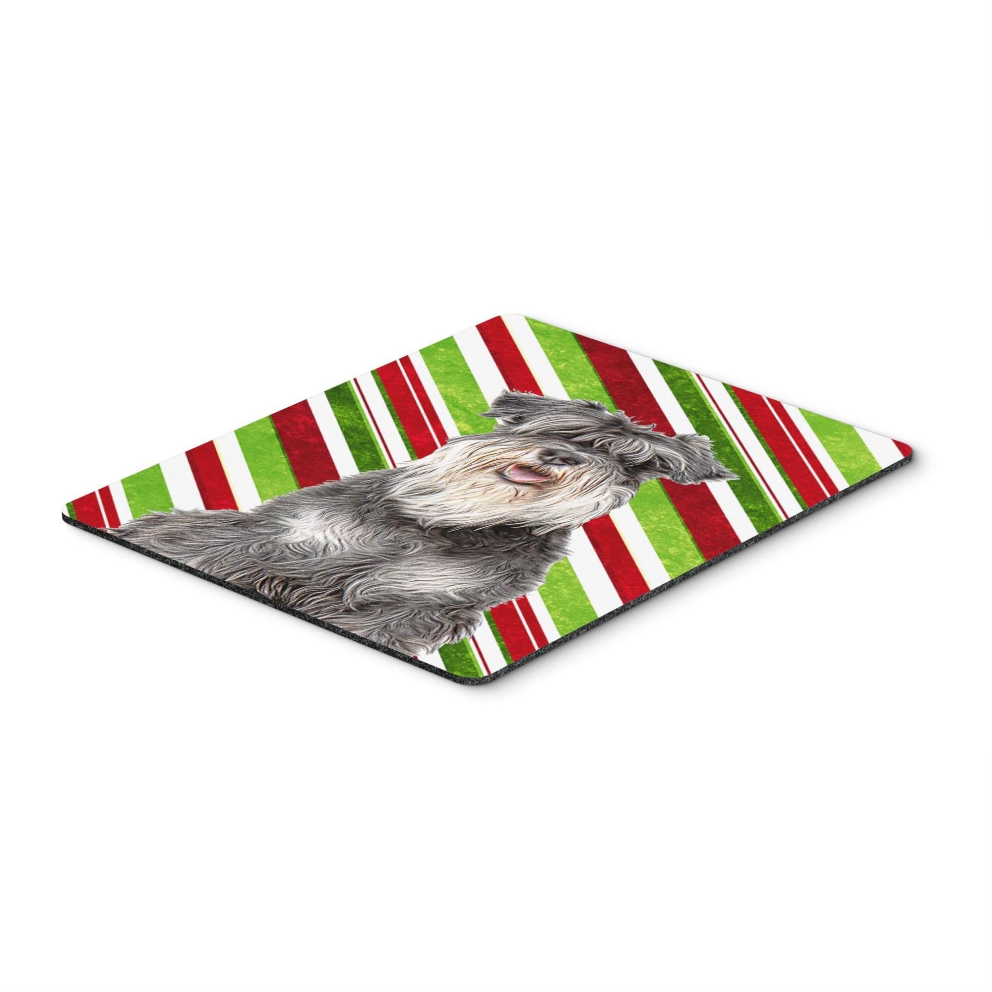 Caroline'S Treasures Candy Cane Holiday Christmas Schnauzer Mouse Pad/Hot Pad/Trivet (Kj1171Mp)