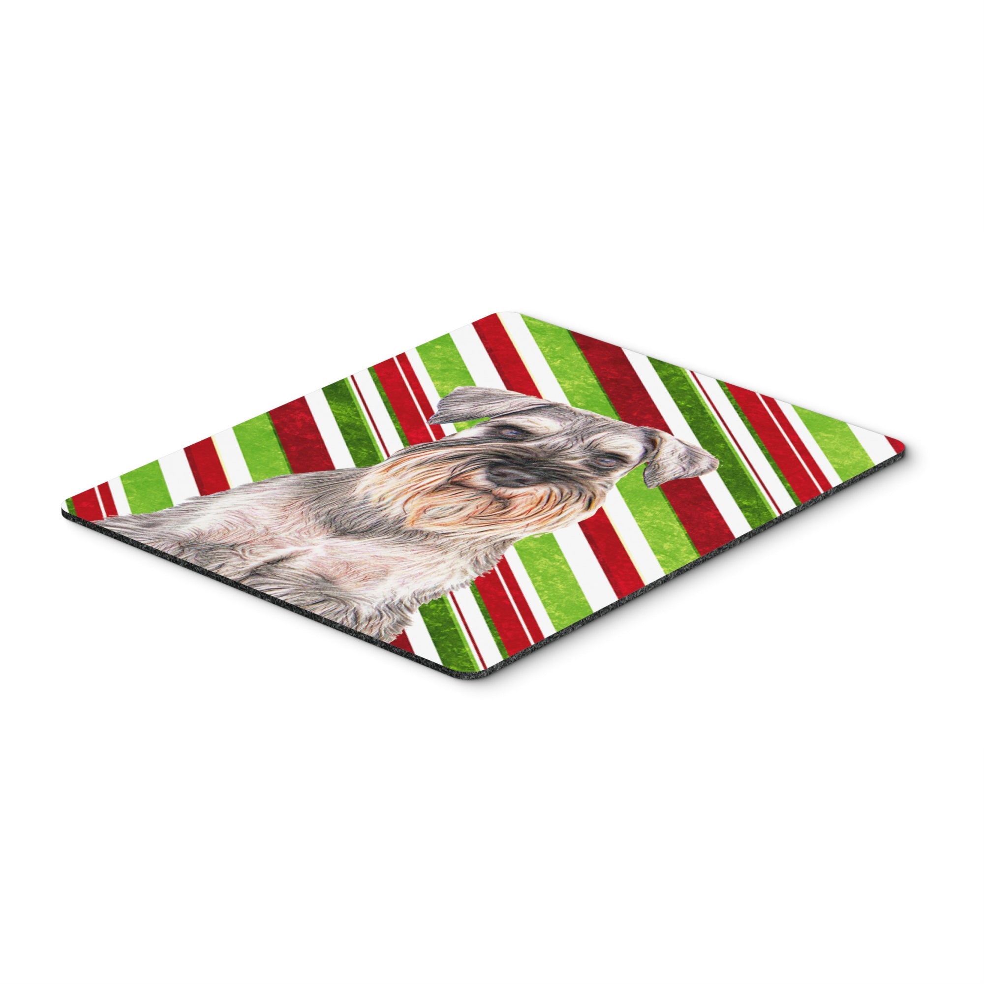 Caroline'S Treasures Candy Cane Holiday Christmas Schnauzer Mouse Pad/Hot Pad/Trivet (Kj1172Mp)
