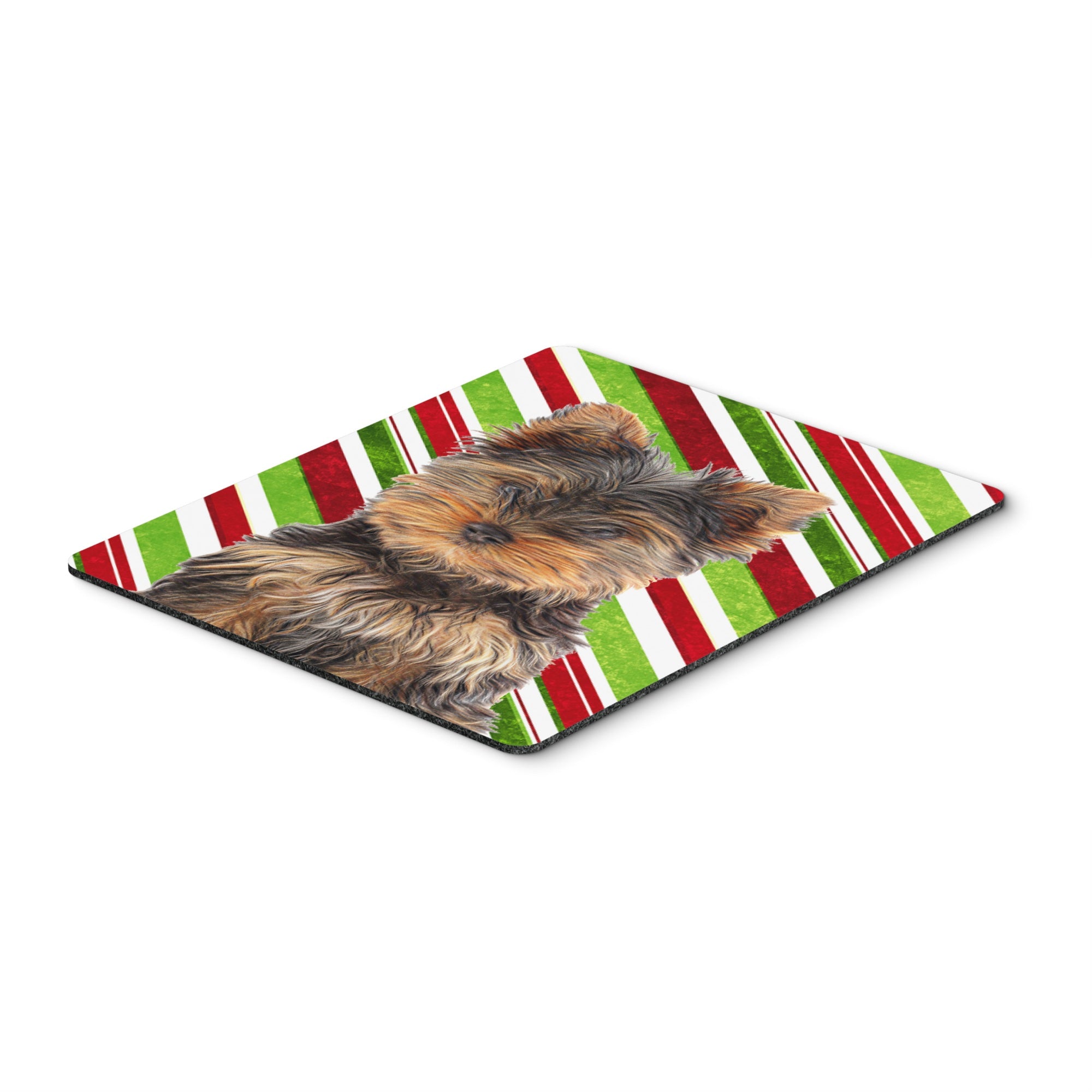 Caroline'S Treasures Candy Cane Holiday Christmas Yorkie Puppy/Yorkshire Terrier Mouse Pad/Trivet (Kj1174Mp)