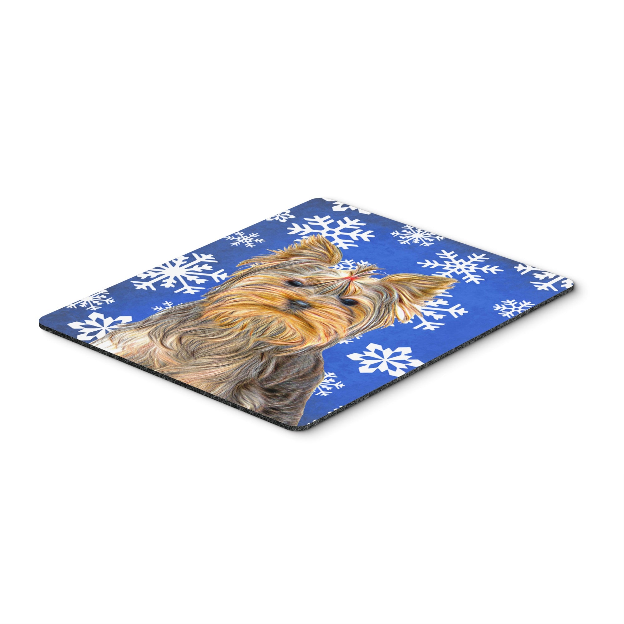 Caroline'S Treasures Winter Snowflakes Holiday Yorkie/Yorkshire Terrier Mouse Pad, Hot Pad/Trivet (Kj1177Mp)
