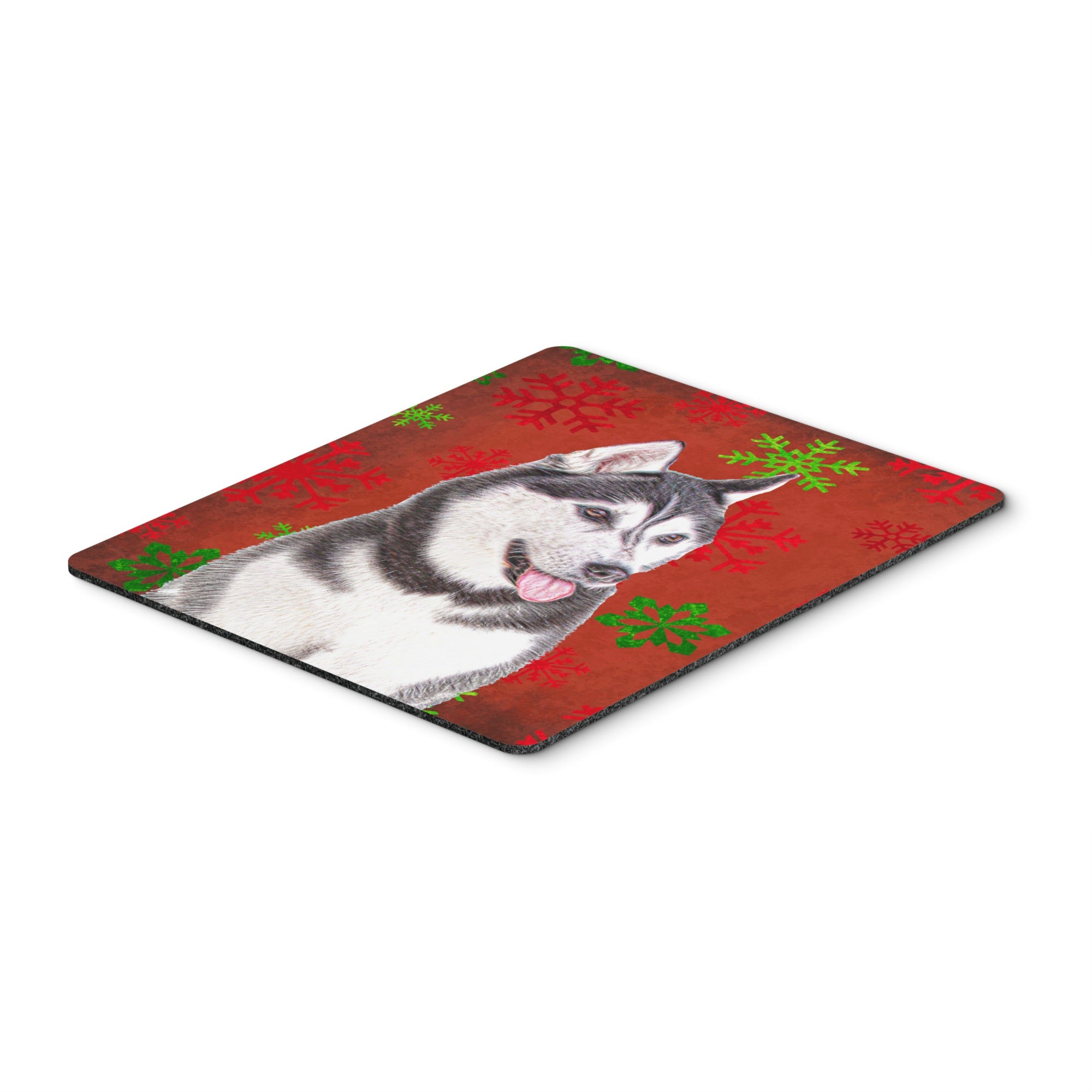 Caroline'S Treasures Red Snowflakes Holiday Christmas Alaskan Malamute Mouse Pad/Hot Pad/Trivet (Kj1182Mp)