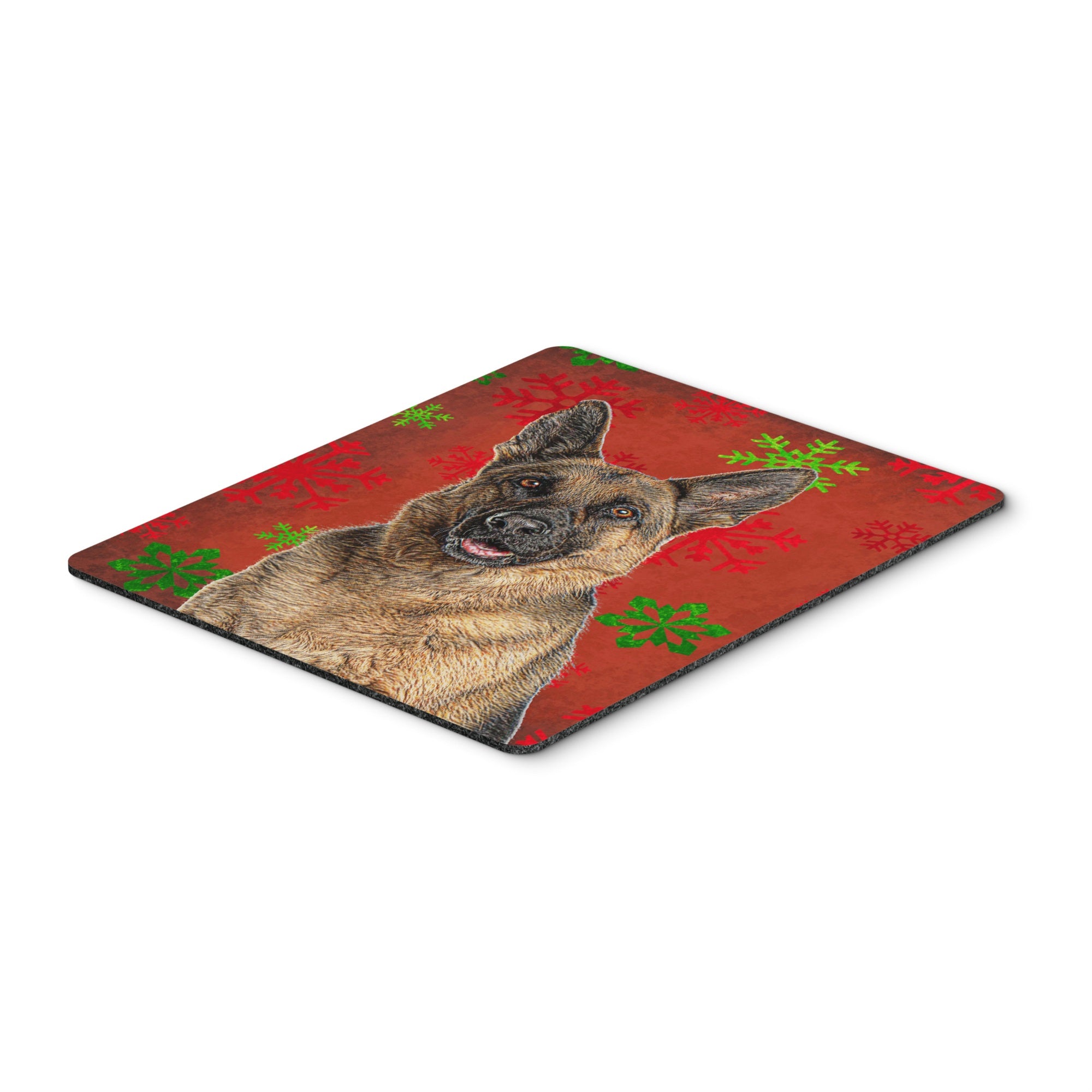 Caroline'S Treasures Red Snowflakes Holiday Christmas German Shepherd Mouse Pad/Hot Pad/Trivet (Kj1187Mp)